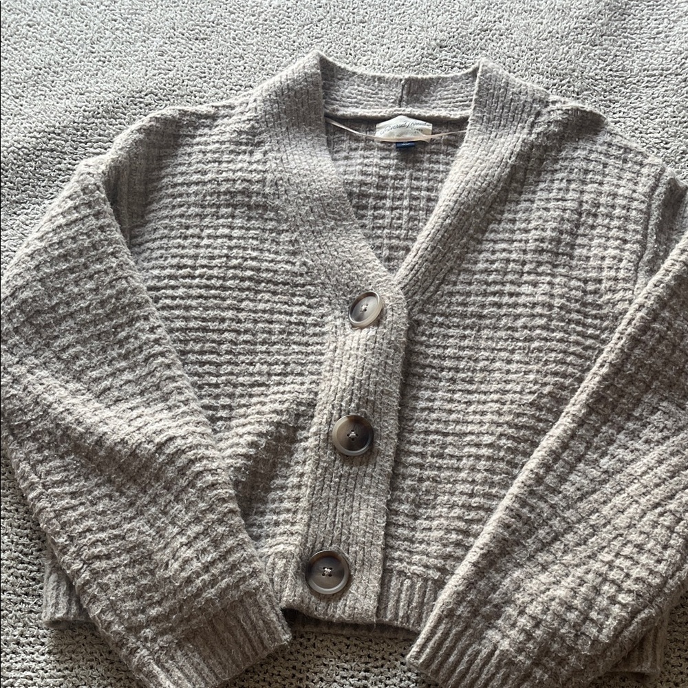 Universal Thread Taupe Button-Up Cardigan
